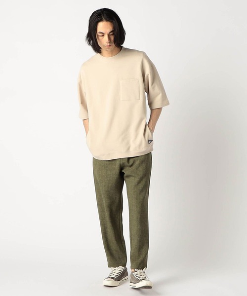 Grand PARK（グランドパーク）の「ミニ裏毛半袖スウェット（Tシャツ/カットソー・メンズ・ラベンダー/カーキ/ベージュ/チャコールグレー/ホワイト・MEDIUM/LARGE）」の7枚目の写真