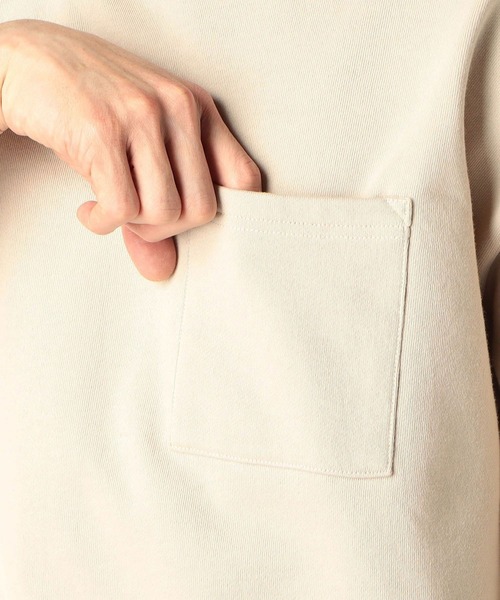 Grand PARK（グランドパーク）の「ミニ裏毛半袖スウェット（Tシャツ/カットソー・メンズ・ラベンダー/カーキ/ベージュ/チャコールグレー/ホワイト・MEDIUM/LARGE）」の13枚目の写真