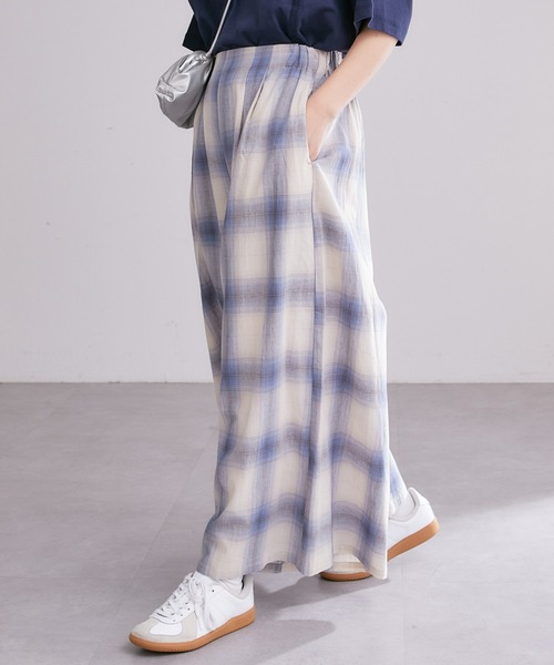 ladmusician オンブレチェック　ワイドパンツ 7600024F0183_l1_a013.jpg