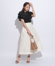 ジャスグリッティー　新品　キルティングジャガードフレアスカート ジャスグリッティー 新品 キルティングジャガードフレアスカート