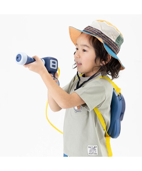 Ampersand（アンパサンド）の「リュック型水鉄砲（スイムグッズ・キッズ・ブルー/イエロー/ネイビー/ピンク・FREE）」の5枚目の写真