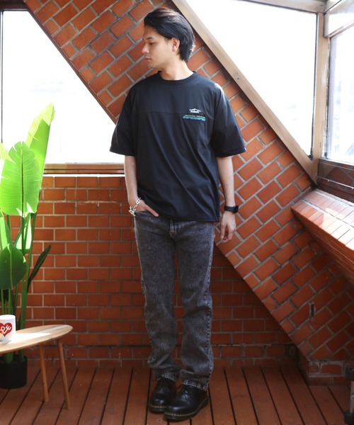 GERRY(ジェリー)の「GERRY エスニックテープ半袖Tシャツ(Tシャツ/カットソー・メンズ・カーキ/ブラック/アイボリー・MEDIUM/LARGE/X-LARGE)」の6枚目の写真