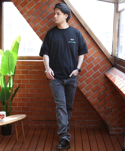 GERRY(ジェリー)の「GERRY エスニックテープ半袖Tシャツ(Tシャツ/カットソー・メンズ・カーキ/ブラック/アイボリー・MEDIUM/LARGE/X-LARGE)」の10枚目の写真