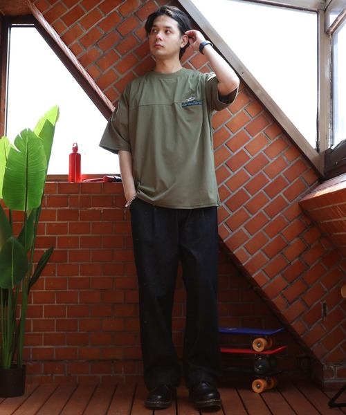 GERRY(ジェリー)の「GERRY エスニックテープ半袖Tシャツ(Tシャツ/カットソー・メンズ・カーキ/ブラック/アイボリー・MEDIUM/LARGE/X-LARGE)」の13枚目の写真