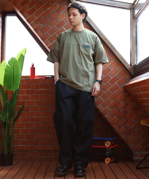GERRY(ジェリー)の「GERRY エスニックテープ半袖Tシャツ(Tシャツ/カットソー・メンズ・カーキ/ブラック/アイボリー・MEDIUM/LARGE/X-LARGE)」の14枚目の写真