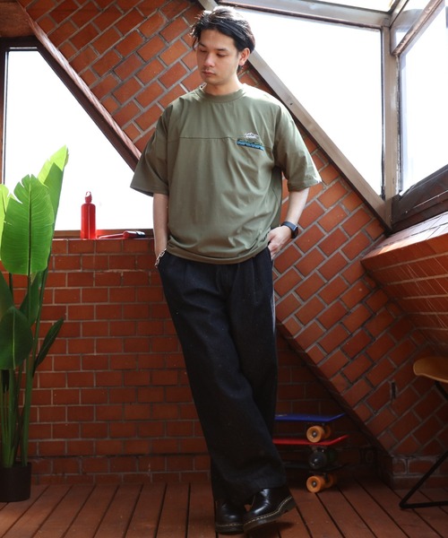 GERRY(ジェリー)の「GERRY エスニックテープ半袖Tシャツ(Tシャツ/カットソー・メンズ・カーキ/ブラック/アイボリー・MEDIUM/LARGE/X-LARGE)」の15枚目の写真