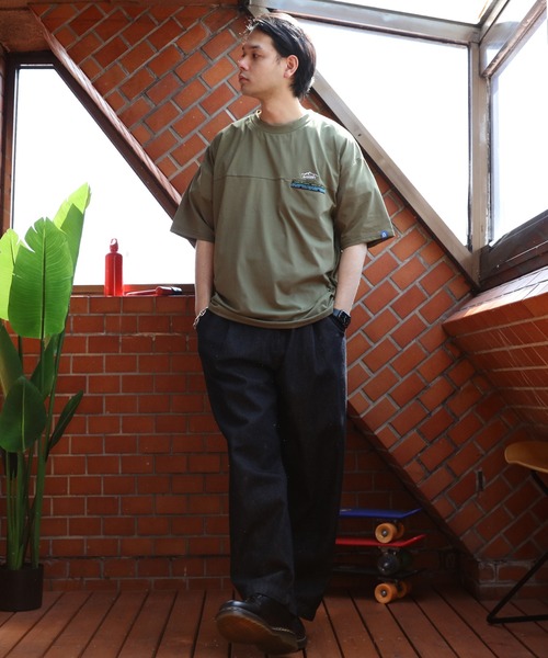 GERRY(ジェリー)の「GERRY エスニックテープ半袖Tシャツ(Tシャツ/カットソー・メンズ・カーキ/ブラック/アイボリー・MEDIUM/LARGE/X-LARGE)」の16枚目の写真