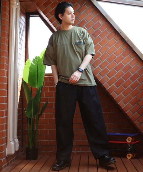 GERRY(ジェリー)の「GERRY エスニックテープ半袖Tシャツ(Tシャツ/カットソー・メンズ・カーキ/ブラック/アイボリー・MEDIUM/LARGE/X-LARGE)」の18枚目の写真