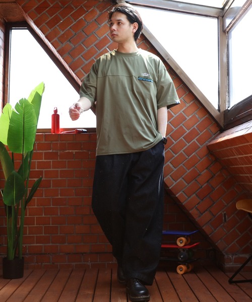 GERRY(ジェリー)の「GERRY エスニックテープ半袖Tシャツ(Tシャツ/カットソー・メンズ・カーキ/ブラック/アイボリー・MEDIUM/LARGE/X-LARGE)」の19枚目の写真