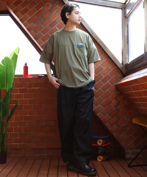 GERRY(ジェリー)の「GERRY エスニックテープ半袖Tシャツ(Tシャツ/カットソー・メンズ・カーキ/ブラック/アイボリー・MEDIUM/LARGE/X-LARGE)」の20枚目の写真