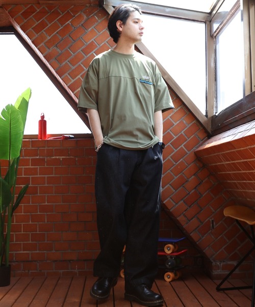 GERRY(ジェリー)の「GERRY エスニックテープ半袖Tシャツ(Tシャツ/カットソー・メンズ・カーキ/ブラック/アイボリー・MEDIUM/LARGE/X-LARGE)」の21枚目の写真