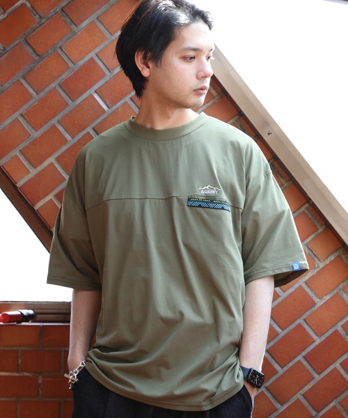 GERRY(ジェリー)の「GERRY エスニックテープ半袖Tシャツ(Tシャツ/カットソー・メンズ・カーキ/ブラック/アイボリー・MEDIUM/LARGE/X-LARGE)」の12枚目の写真