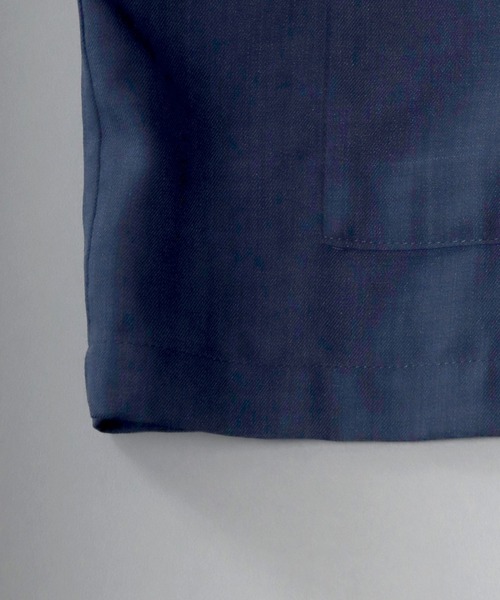 SITRY（シトリー）の「ポリトロ オープンカラー シャツ＆テーパードパンツ セットアップ（セットアップ・メンズ・ネイビー/ダークブラウン/ブラック/ダークグリーン・M/L/LL）」の7枚目の写真