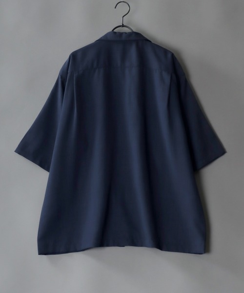 SITRY（シトリー）の「ポリトロ オープンカラー シャツ＆テーパードパンツ セットアップ（セットアップ・メンズ・ネイビー/ダークブラウン/ブラック/ダークグリーン・M/L/LL）」の9枚目の写真