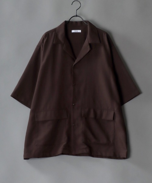 SITRY（シトリー）の「ポリトロ オープンカラー シャツ＆テーパードパンツ セットアップ（セットアップ・メンズ・ネイビー/ダークブラウン/ブラック/ダークグリーン・M/L/LL）」の17枚目の写真