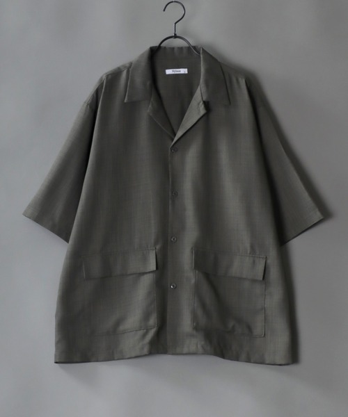 SITRY（シトリー）の「ポリトロ オープンカラー シャツ＆テーパードパンツ セットアップ（セットアップ・メンズ・ネイビー/ダークブラウン/ブラック/ダークグリーン・M/L/LL）」の19枚目の写真