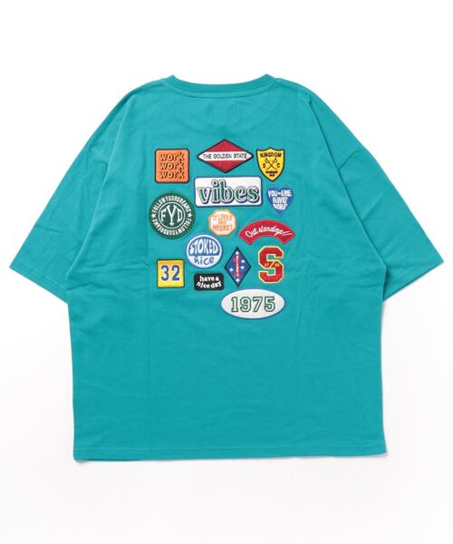 CORISCO(コリスコ)の「ワッペン付き 半袖BIG TEE(M1)(Tシャツ/カットソー・メンズ・ブルー/ライトグレー/ホワイト/ブラック/レッド/グリーン・LARGE/MEDIUM/X-LARGE)」の7枚目の写真