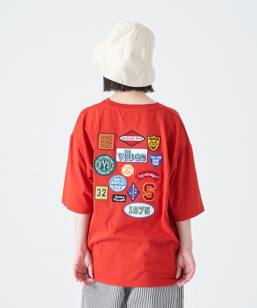 CORISCO(コリスコ)の「ワッペン付き 半袖BIG TEE(M1)(Tシャツ/カットソー・メンズ・ブルー/ライトグレー/ホワイト/ブラック/レッド/グリーン・LARGE/MEDIUM/X-LARGE)」の6枚目の写真