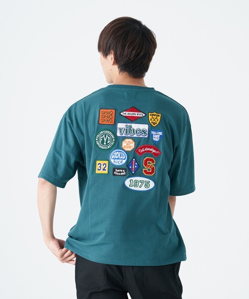 CORISCO(コリスコ)の「ワッペン付き 半袖BIG TEE(M1)(Tシャツ/カットソー・メンズ・ブルー/ライトグレー/ホワイト/ブラック/レッド/グリーン・LARGE/MEDIUM/X-LARGE)」の4枚目の写真