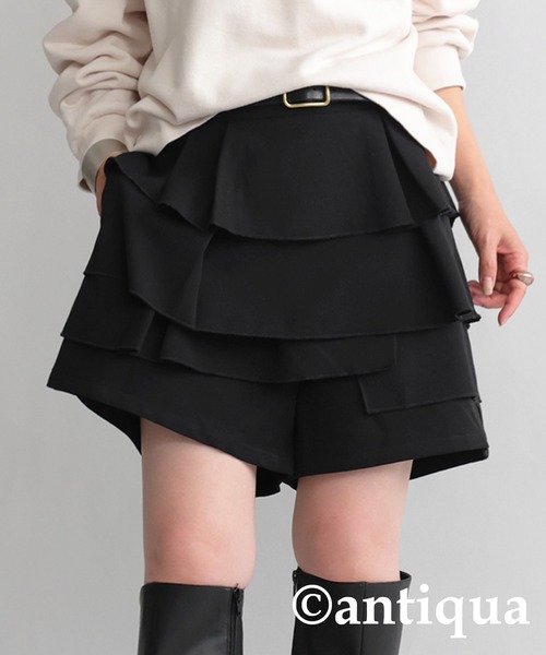 ティアードショートパンツ（その他パンツ）｜antiqua