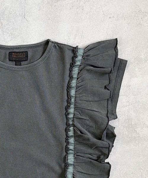 BIG FIELD（ビッグフィールド）の「ピグメントフリルTシャツ(90～150cm)（Tシャツ/カットソー・キッズ・チャコール/ラベンダー/ライトグリーン・90/100/110/130/140/150/120）」の10枚目の写真