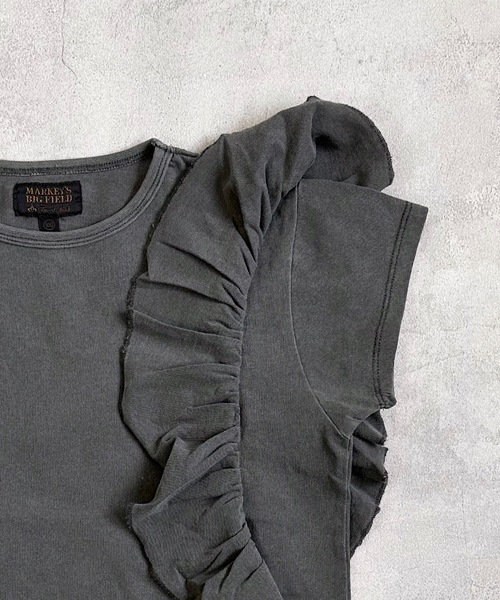 BIG FIELD（ビッグフィールド）の「ピグメントフリルTシャツ(90～150cm)（Tシャツ/カットソー・キッズ・チャコール/ラベンダー/ライトグリーン・90/100/110/130/140/150/120）」の13枚目の写真