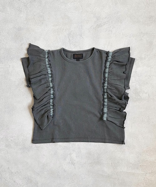 BIG FIELD（ビッグフィールド）の「ピグメントフリルTシャツ(90～150cm)（Tシャツ/カットソー・キッズ・チャコール/ラベンダー/ライトグリーン・90/100/110/130/140/150/120）」の14枚目の写真