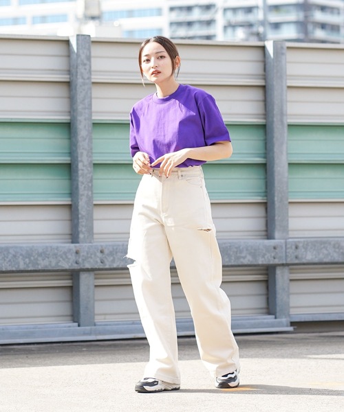 PRO CLUB (プロクラブ)の「【PRO CLUB/プロクラブ】6.5oz S/S Crew Neck T-Shirt オーバーサイズ 無地 半袖 Tシャツ ヘビーウェイト(Tシャツ/カットソー・メンズ・オリーブ/グリーン/杢グレー/パープル/ネイビー/ホワイト/チャコールグレー/ブラック・SMALL/MEDIUM/LARGE/X-LARGE)」の22枚目の写真
