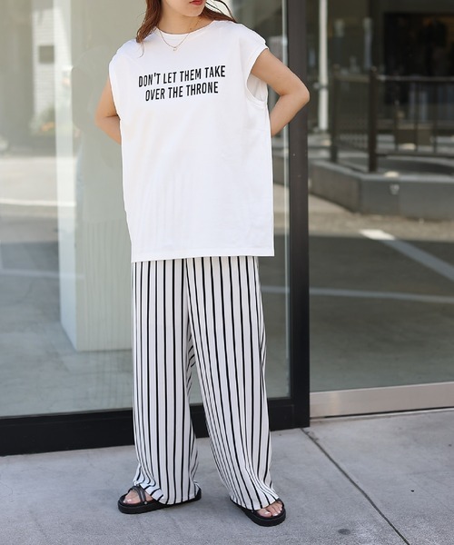 COLONY 2139（コロニートゥーワンスリーナイン）の「リッチコットンロゴプリントノースリーブ（タンクトップ・レディース・オフホワイト・FREE）」の9枚目の写真