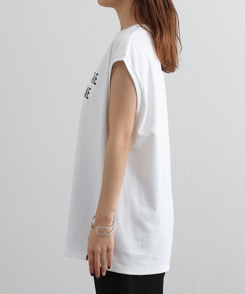 COLONY 2139（コロニートゥーワンスリーナイン）の「リッチコットンロゴプリントノースリーブ（タンクトップ・レディース・オフホワイト・FREE）」の6枚目の写真