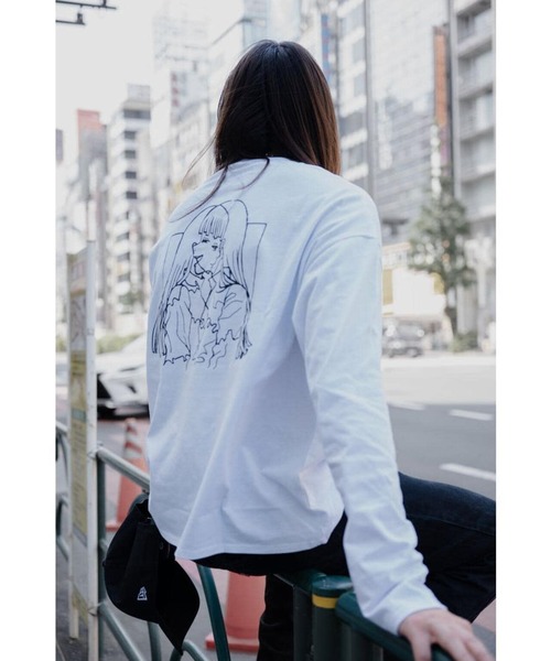 L.H.P（エルエイチピー）の「gibous/ギボス/コラボ ロングスリーブTシャツ/ロンT（Tシャツ/カットソー・レディース・ブラック/ホワイト・L/M）」の19枚目の写真