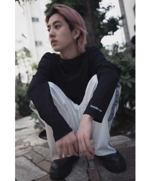 L.H.P（エルエイチピー）の「gibous/ギボス/コラボ ロングスリーブTシャツ/ロンT（Tシャツ/カットソー・レディース・ブラック/ホワイト・L/M）」の12枚目の写真