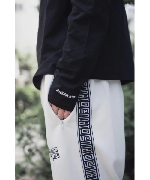 L.H.P（エルエイチピー）の「gibous/ギボス/コラボ ロングスリーブTシャツ/ロンT（Tシャツ/カットソー・レディース・ブラック/ホワイト・L/M）」の13枚目の写真