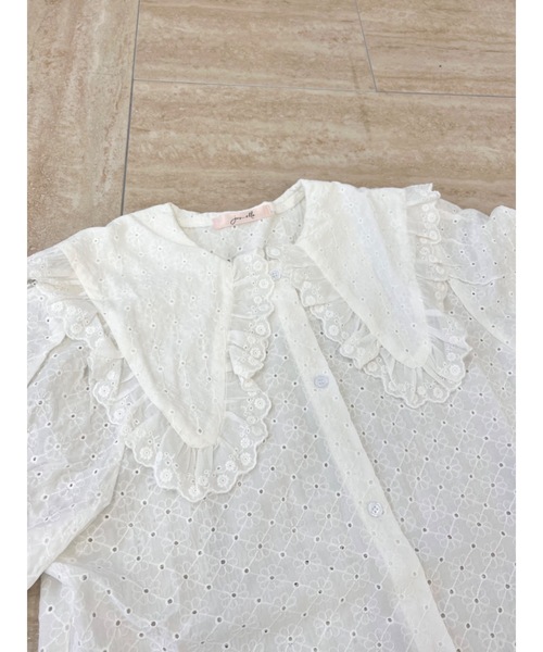 JUMELLE（ジュメロ）の「フラワー刺繍ブラウス（シャツ/ブラウス・レディース・アイボリー・FREE）」の8枚目の写真