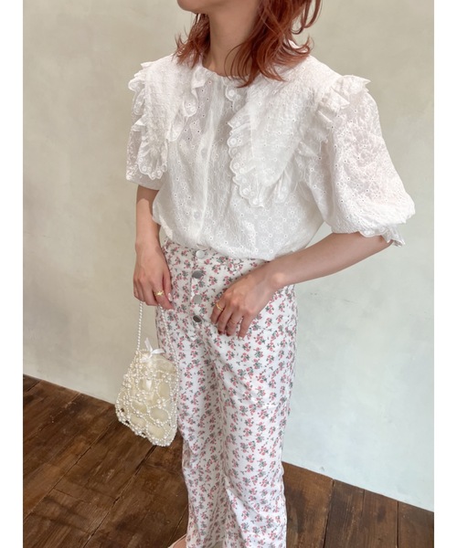 JUMELLE（ジュメロ）の「フラワー刺繍ブラウス（シャツ/ブラウス・レディース・アイボリー・FREE）」の15枚目の写真