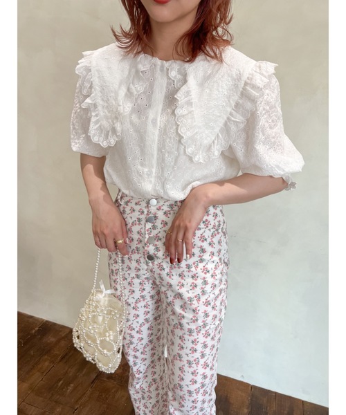 JUMELLE（ジュメロ）の「フラワー刺繍ブラウス（シャツ/ブラウス・レディース・アイボリー・FREE）」の14枚目の写真