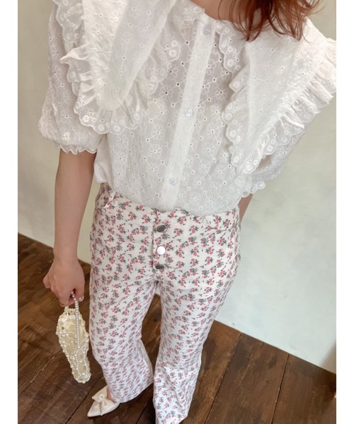 JUMELLE（ジュメロ）の「フラワー刺繍ブラウス（シャツ/ブラウス・レディース・アイボリー・FREE）」の13枚目の写真