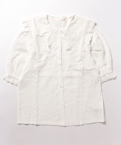 JUMELLE（ジュメロ）の「フラワー刺繍ブラウス（シャツ/ブラウス・レディース・アイボリー・FREE）」の3枚目の写真