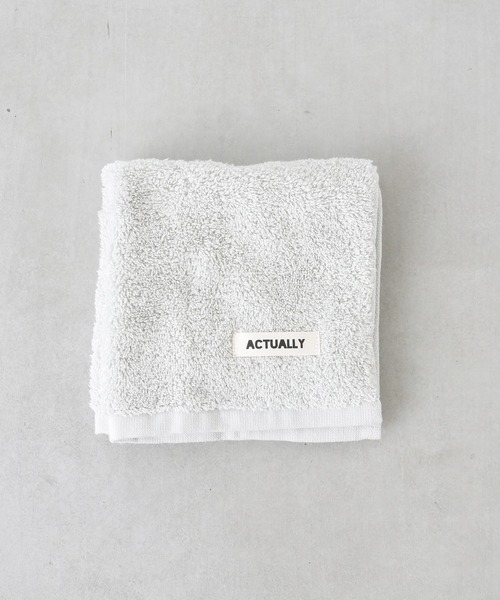 Actually（アクチュアリー）の「エアリーウォッシュタオル（ハンカチ/ハンドタオル・レディース・グレー/パープル/グリーン・フリー）」の2枚目の写真