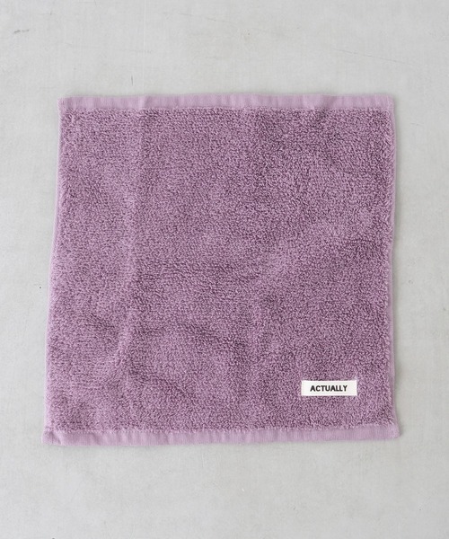 Actually（アクチュアリー）の「エアリーウォッシュタオル（ハンカチ/ハンドタオル・レディース・グレー/パープル/グリーン・フリー）」の6枚目の写真