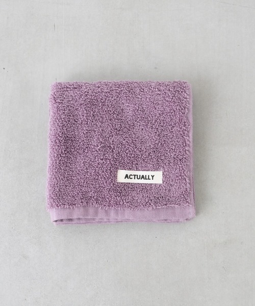 Actually（アクチュアリー）の「エアリーウォッシュタオル（ハンカチ/ハンドタオル・レディース・グレー/パープル/グリーン・フリー）」の8枚目の写真