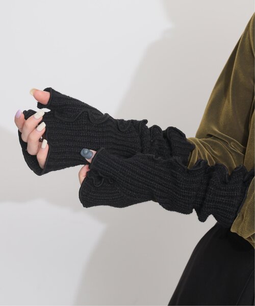 RAY CASSIN(レイカズン)の「メローニットアームウォーマー(アームカバー・レディース・ブラック/ピンク/キナリ・FREE)」の3枚目の写真