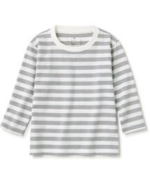 無印良品 | あたまするっとクルーネック長袖Ｔシャツ（ボーダー）（ベビー）(Tシャツ/カットソー)
