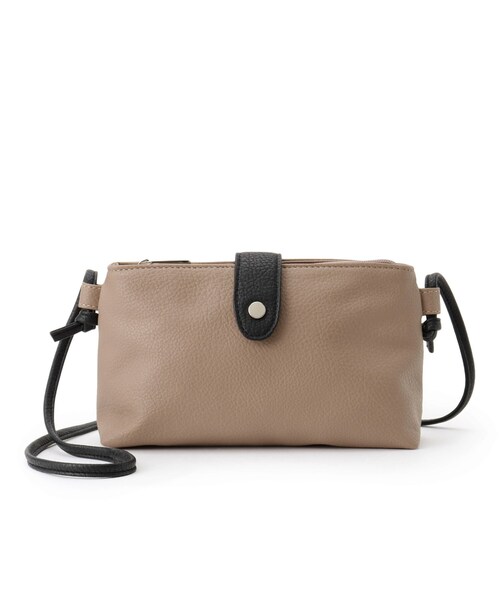 SHOO・LA・RUE（シューラルー）の「◆3層ポケットミニショルダーバッグ（ショルダーバッグ・レディース・ベージュ系4/ブラック/レッド系1・00）」の5枚目の写真