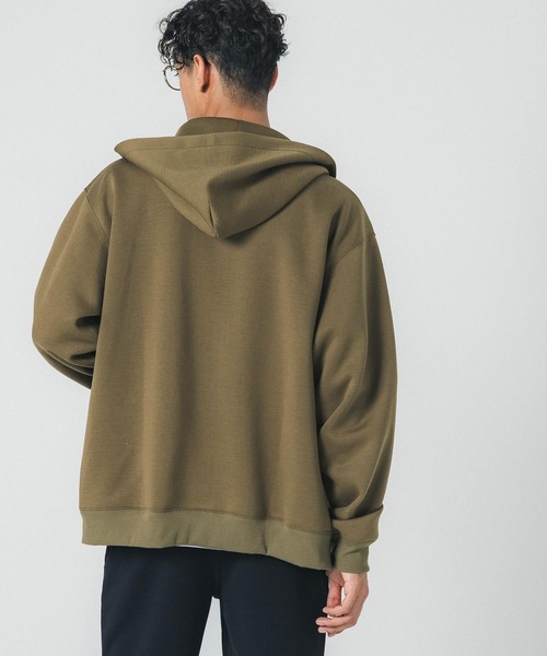 coca(coca)(コカ)の「メンズダンボールジップアップパーカー(パーカー・メンズ・ダークベージュ/ブラック・L/M)」の10枚目の写真