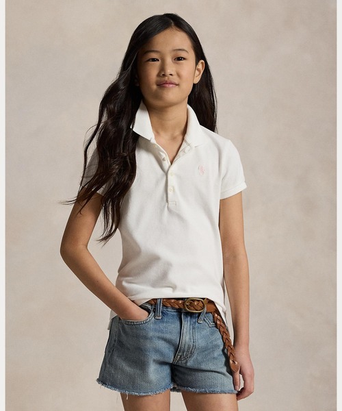 POLO RALPH LAUREN CHILDRENSWEAR(ポロ ラルフ ローレン チルドレンズウェア)の「コットン ポロシャツ(ポロシャツ・キッズ・ホワイト・L/M/S/XL)」の1枚目の写真