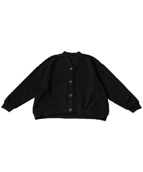 antiqua(アンティカ)の「綿100%裏毛カーディガン(ニット/セーター・レディース・杢グレー/ブラック/グレイッシュベージュ/スミクロ・FREE)」の22枚目の写真