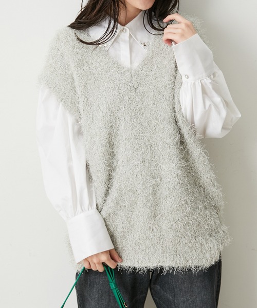 【STAYCSIEUN着用】キャットシャギーニットベスト