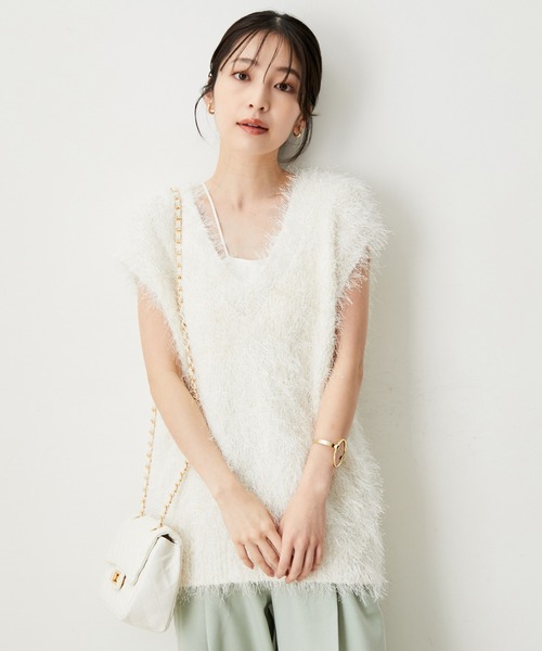 【STAYCSIEUN着用】キャットシャギーニットベスト