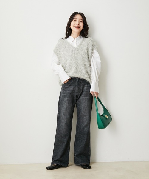 【STAYCSIEUN着用】キャットシャギーニットベスト